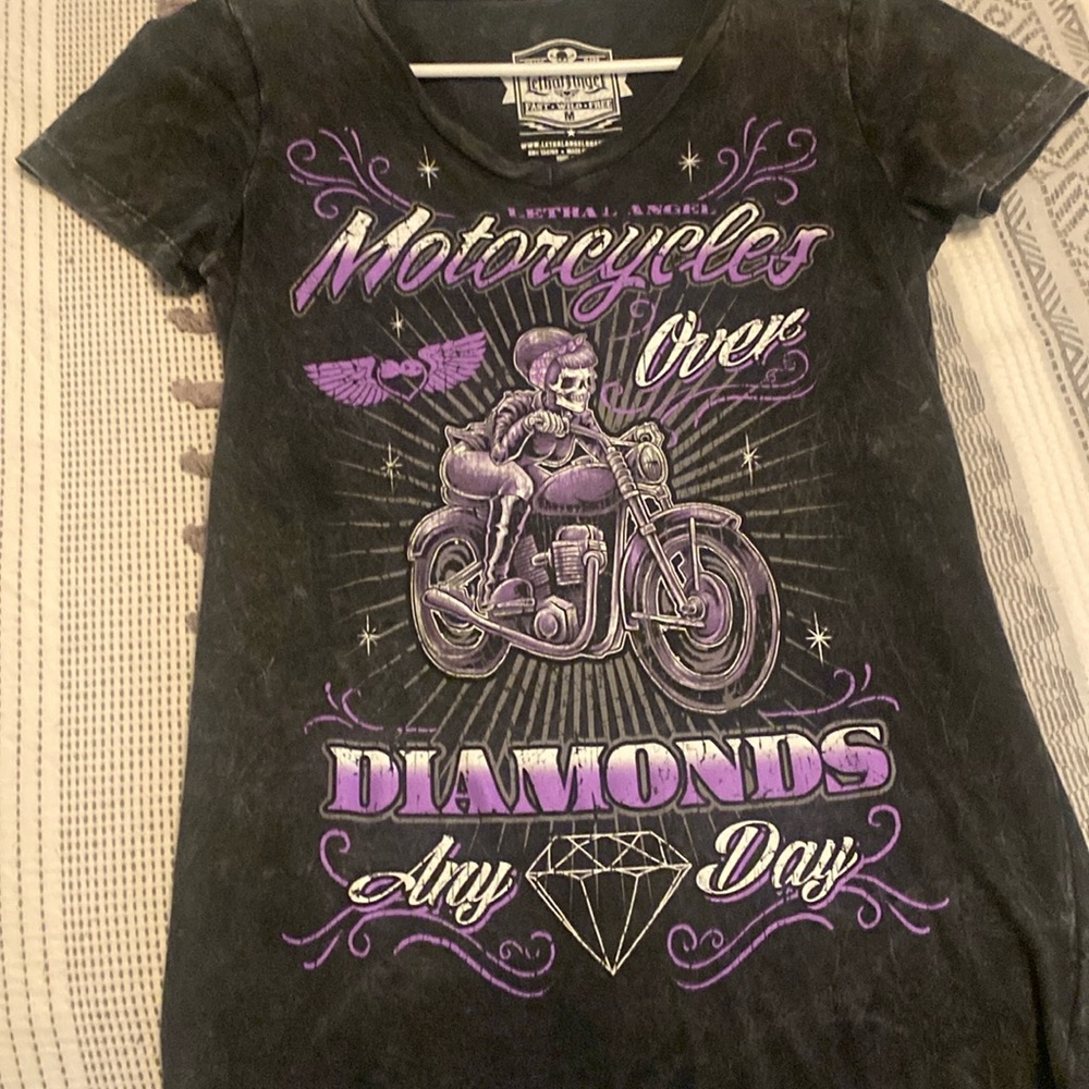 Motorcycle over Diamonds T-shirt